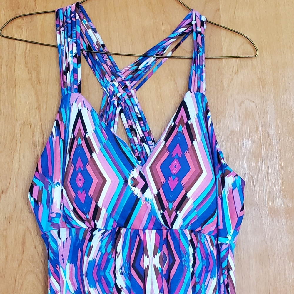 Ladies multi colored maxi dress